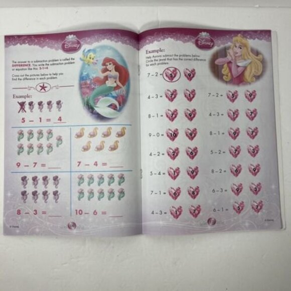Disney Princess Learning Flash Cards 4 Pk PLUS 2 Disney Learning Skill Books NEW - Picture 5 of 7